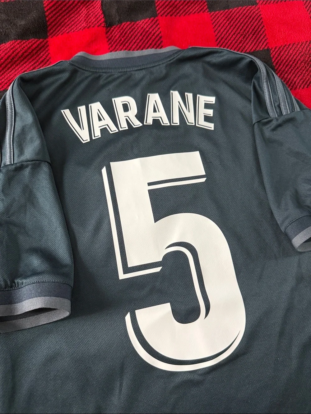 RARE Real Madrid #5 Raphael Varane 2018-19 Adidas Third Away La Liga Jersey